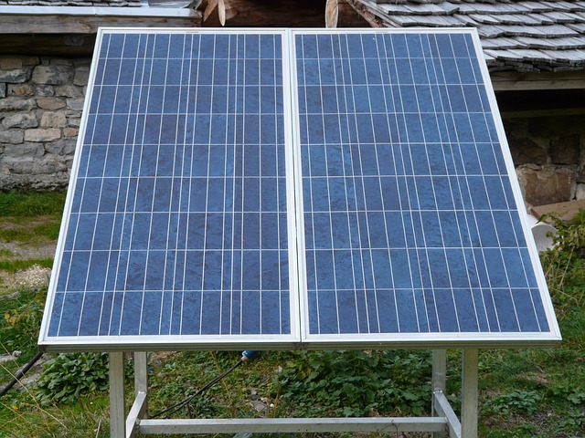 Solaranlage - Solarzellen aufgeständert